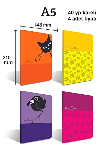 Faber Castell Look Pp Cover Stitched 40 Yp. Checkered Set of 4