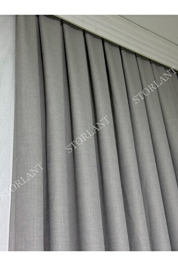 Storlant Linen Foldet Backdrop Curtain L 1/3 Tight Pleat L Accessory Gift L Single Wing