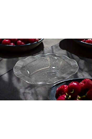 Evinizin Yardımcısı Mika Tabak& Parti Tabak&Dogum Günu Tabak &GÜMÜŞ SİMLİ Salata Kasesi 21x28 Cm - 3 Adet