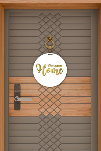 Dormot Μοντέρνα ψηφιακή εκτύπωση Χρυσό Welcome Home Door Ornament