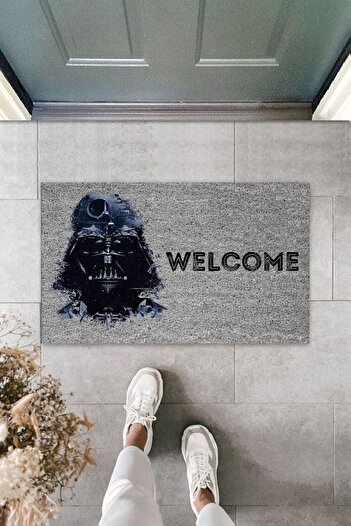 Dormot Modern Digital Print - Gray Darth Vader - Doormat