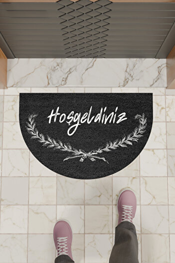 Dormot Modern Digital Doormat Black Welcome Mat - Doorway Mat