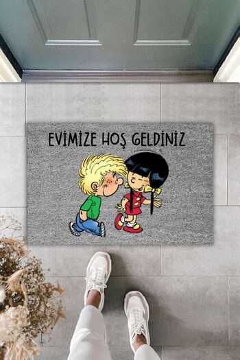 Dormot Modern Digital Printing Doormat - Gray New Chen and Cedric - Kapi Onu Paspasi