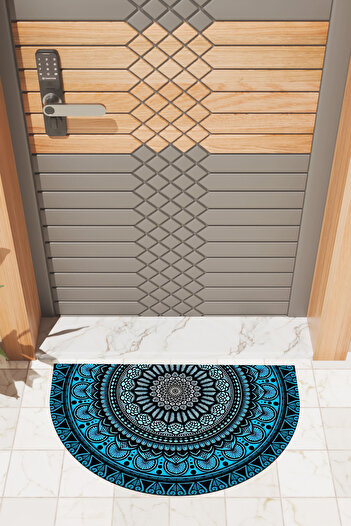 Dormot Mop digital modern cu model de mandala albastră - mop pentru ușă