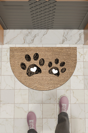 Dormot Modern Digital Mat Brown Double Paw Mat - Front Door Mat