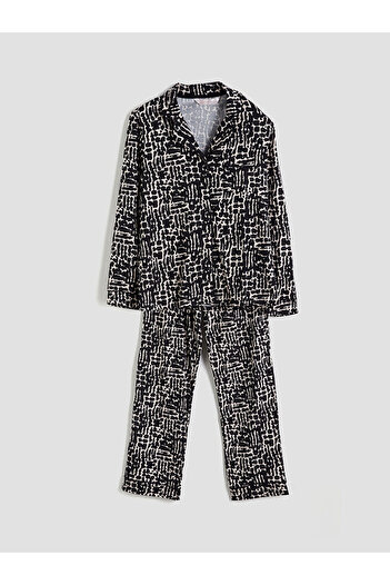 LC Waikiki Create Your Style from Uzg Store |   Shirt Collar Leopard Print Women's Pajama Set