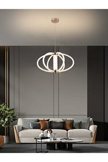 best power Modern Acrylic LED Pendant Light 6196-6 | 50W With 3 Color Modes (Warm, Cool, Neutral White)