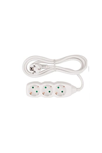 SGTT Room extension cord with 3 sockets, 1.5 m, max 3680 W, white