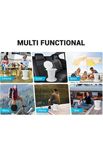 erorex Retractable Portable Toilet Adjustable Height Camp Toilet Foldable Travel Toilet Cushion Soft