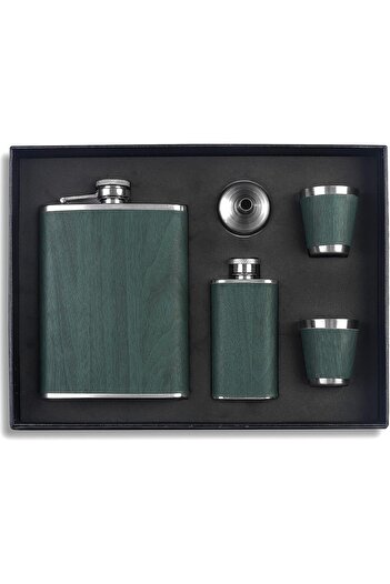 erorex Hip Flask Set Stainless Steel Flask Gifts Men 260Ml Party Camping Barbecue Portable Pocket Flask