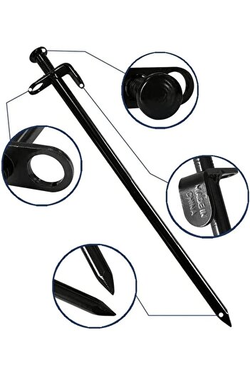 erorex Tent Stakes 8 Pack High Strength Steel Tent Stakes Heavy Duty 30 Cm Long Anchoring Tent Pegs