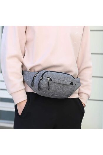erorex Waterproof Unisex Sports Fanny Pack 4 Pockets Large Capacity Ideal Travel Outdoor Activities