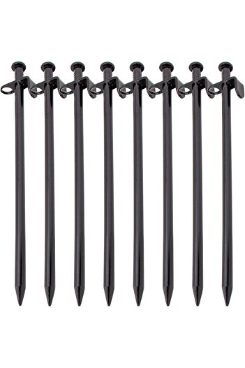 erorex Tent Stakes 8 Pack High Strength Steel Tent Stakes Heavy Duty 30 Cm Long Anchoring Tent Pegs