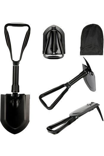 erorex Folding Survival Shovel 580Mm 50# High Carbon Steel Entrenching Tool Folding Camping Shovel
