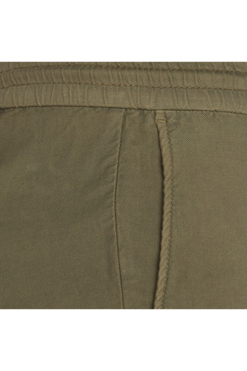 Hiltl Olive Green Vintage Elastic Waist Cotton Elastane Bermuda