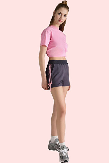 PayBuy Women's Fashion Short Length Knitted Shorts Color Block Pattern Elastic Waist Casual Sports Summer Shorts