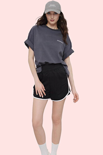 PayBuy Women's Fashion Short Length Knitted Shorts Color Block Pattern Elastic Waist Sports Activities Casual Combinations