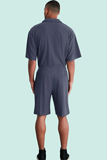 PayBuy Men's Fashion Wide Leg Ottoman Woven Short Shorts Comfortable Fit Color Daily Use Quality Material