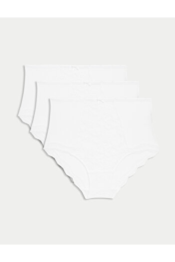 Marks & Spencer 3’lü Dantelli Full Brief Külot