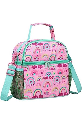 VASCHY Lunch Box Bag for Kids, Insulated Double Compartments Cooler Lunch Tote for Toddlers Boys Sch