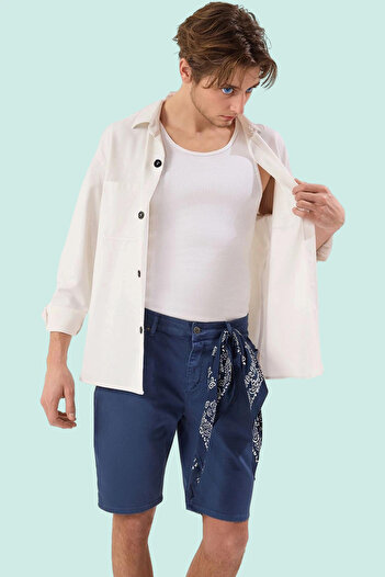 PayBuy Men's Fashion Denim Jeans Shorts Slim Fit Regular Waist 5 Pockets Casual Daily Use Summer Shorts