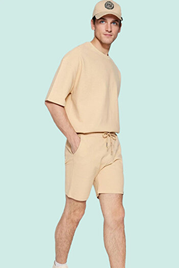 PayBuy Men's Fashion Cotton Textured Shorts Regular Waist Pipe Leg Casual Daily Styles Summer Shorts