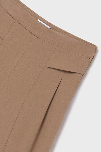 MAYORAL Kız Çocuk Pileli İspanyol Paça Pantolon - Camel