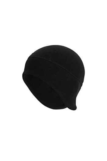 AXE SPORTSWEAR Black Winter Thermal Fleece Beanie with Headphones - Drawstring Fleece Neck Collar Set of 2 Winter Set