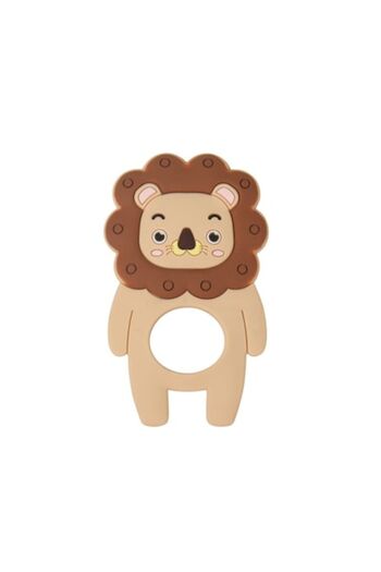 Mixbo Jucărie de dentiție pentru bebeluși Mixbo, silicon, leu, 10 cm, 3 luni +, crem