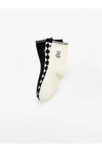 LC Waikiki Lcw Patterned Women's Socks 3-Piece (W5)