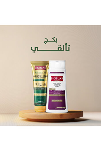 Bioblas Shine Package - Collagen Shampoo & Argan Conditioner