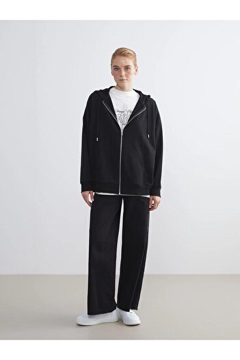 LC Waikiki Lcw Hooded Oversize Women's Zippered Sweatshirt (W5)