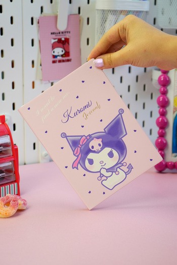 Victoria's Journals Kuromi Smyth Flexy Vegan Leather Notebook – 13X18 Cm, Lined, Collection Covers