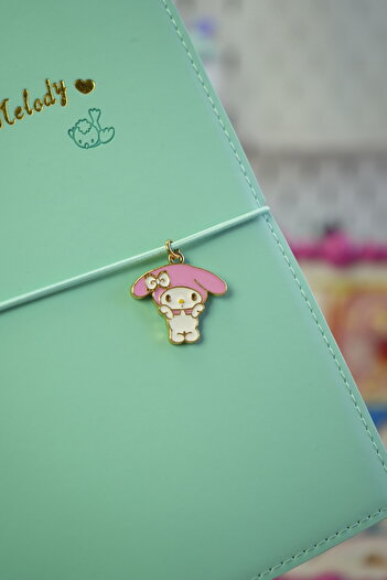 Victoria's Journals My Melody Vegan Leather Daily 13X18 cm Lined Notebook with Elastic – Charm Ornament Detail