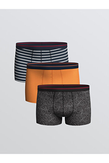 LC Waikiki Sparkling Selections from Shining Store |   Standard Mold Cotton Flexible Men's Boxer 3-Pack