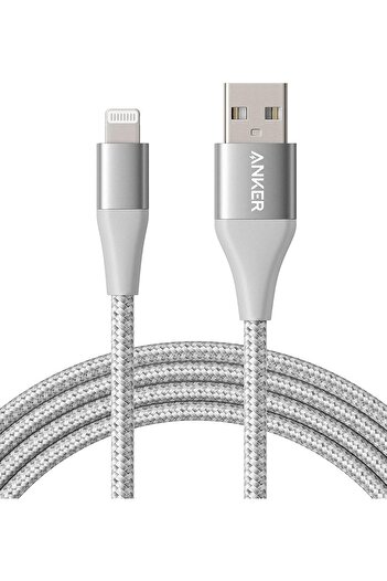Anker Powerline+ II Lightning Cable (6ft), MFi Certified for iPhone & More (Silver)