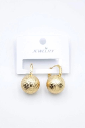 No8 Home Ball Earrings - Gold