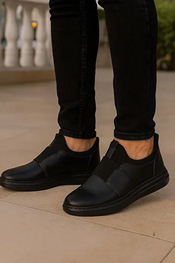 Bonjey Men's Casual Laceless Sneakers - Orthopedic, Comfortable and Lightweight, Breathable Faux Leather