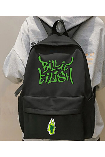 Toum Dompuleri Fashion Billie Eilish Printed Unisex School Backpack