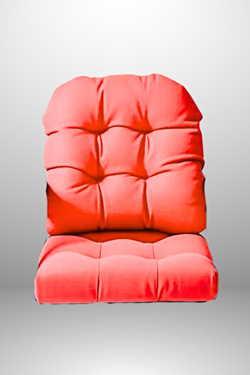 MoMMe Chair Cushion 45X45 cm Seat and Back (1 Set) Red