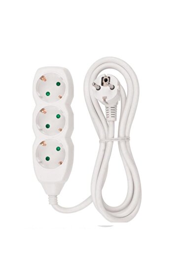 SGTT Room extension cord with 3 sockets, 5 m, max 3680 W, white