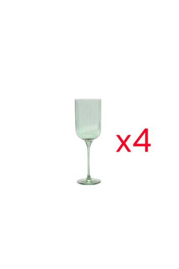 Porland Mose 4-Piece Green Goblet 350Cc