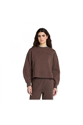 Timberland Tb0A41Zb Lush Comfort Crew Sweat Brown Women's Sweatshirt