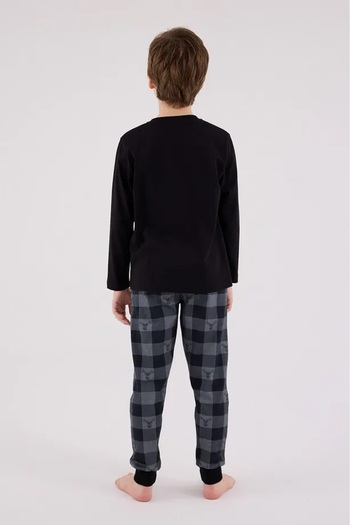 Arnetta 100% Cotton Circle Neck Long Sleeve Boy's Pajama Set