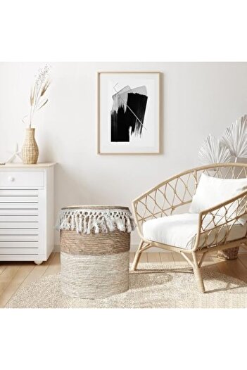 genric FFD Jute Ottoman Pouf for Seating & Footrest | 100% Hand-Knitted Boho Pouffe Stool, Braided