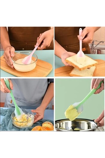 esdekor 3Pcs Silicone Spatula Set, Mini Silicone Spatula, Jam Spreader, Heat Resistant Cream Spat