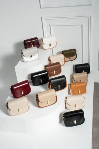 Çanta Trend Lock Detailed Long Strap 4 Compartment Lined Crossbody and Shoulder Bag 712