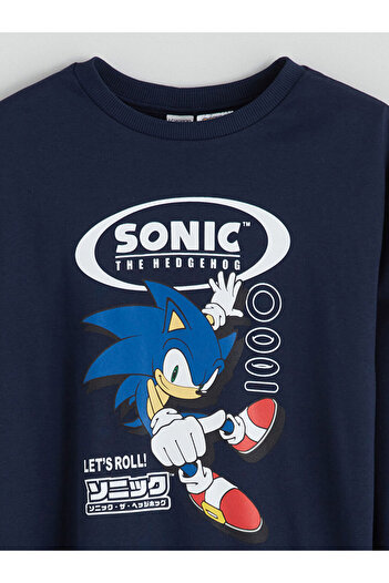 LC Waikiki Crew Neck Sonic Printed Boys' T-Shirt