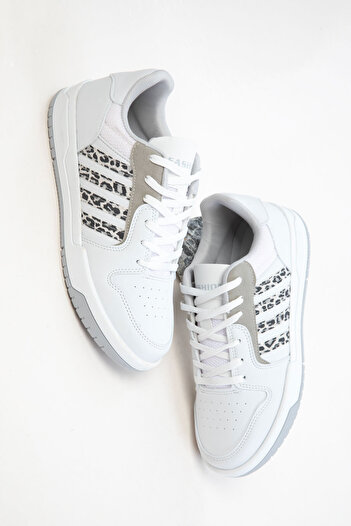 SOHO Λευκό-Μαύρο Leopard Unisex Sneaker 20835