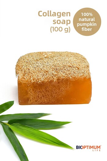 Bioptimum Life Natural Pumpkin Fiber Collagen Soap (100 g)